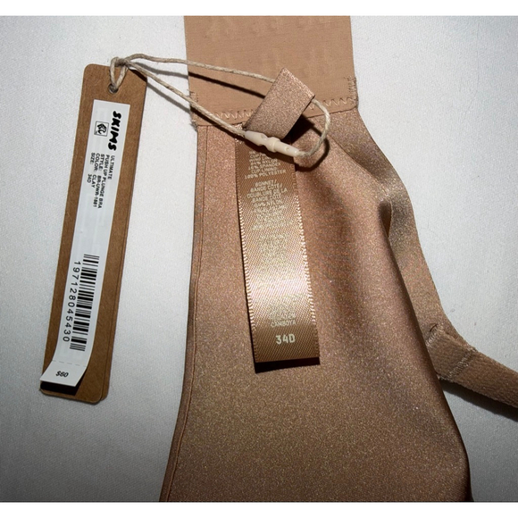 SKIMS Ultimate Push Up Plunge Bra Clay Nude 34D NWT Seamless Underwire Lingerie - Picture 2 of 5